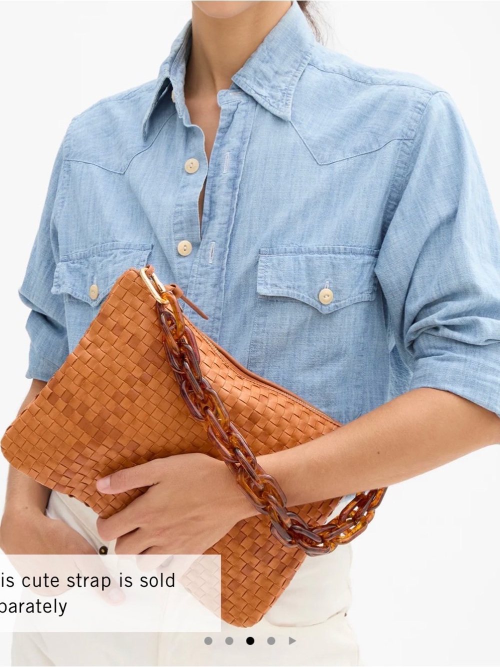 Clare V Flat Clutch w/ Tabs NWT
Natural Woven Checker - Picture 4 of 9